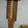 All Walnut Twin Cake Suet Feeder with Tail Prop Board